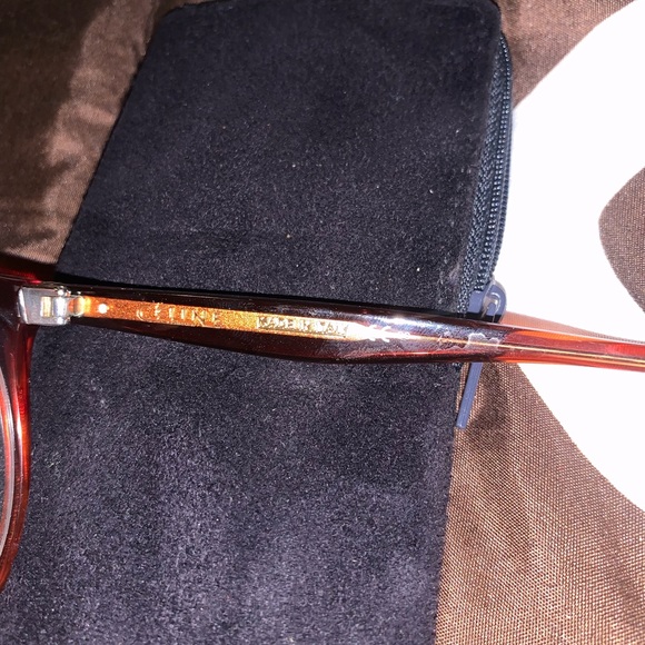 Celine Eyeglass Frame Transparent Orange 49mm - Picture 3 of 4